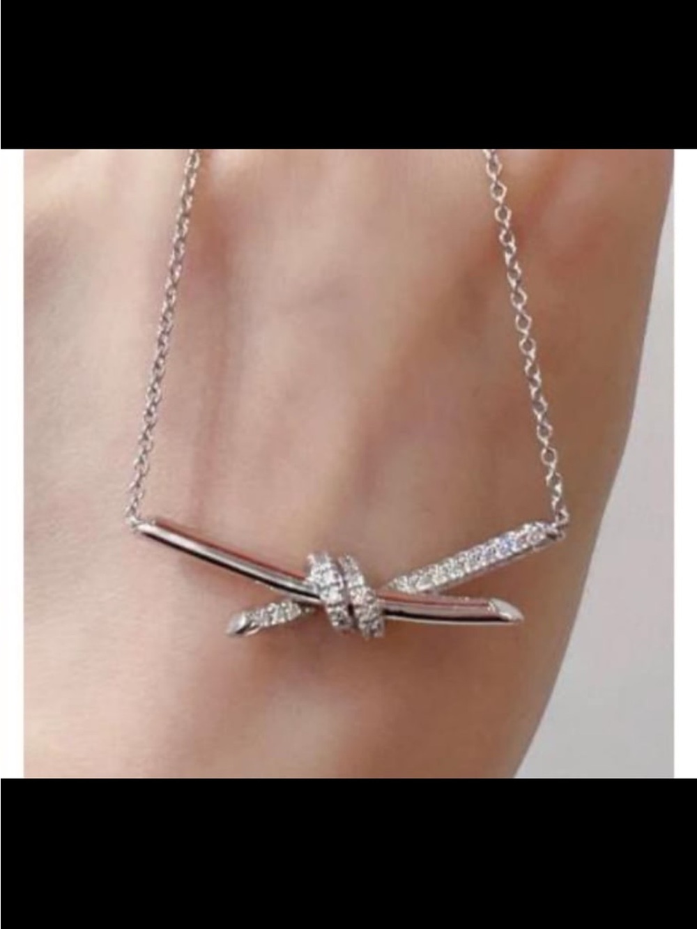 Pure silver designer knot necklace from Nordstrom #436